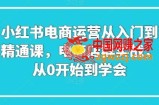小红书电商运营从入门到精通课，电商店群实战，从0开始到学会