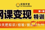 网课变现特训营，0基础，0经验也能把知识变成钱