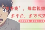 回答我爆款视频,自带流量，AI拉新，分成计划等多方式、多平台变现，单