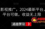 鼓象影视推广，2024最新平台，多平台可做，收益无上限【揭秘】