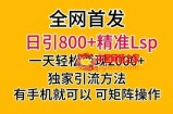 全网首发！日引800+精准老色批，一天变现2000+，独家引流方法，可矩阵操作【揭秘】