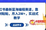 小红书最新蓝海编程赛道，靠复制粘贴，月入2W+，实战式教学【揭秘】