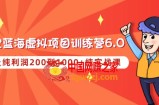 《淘宝蓝海虚拟项目陪跑训练营6.0》每天纯利润200到1000+纯实战课