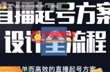 2023正价控流起号课，直播起号方案设计全流程，简单而高效的直播起号方案