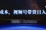 零基础视频号带货赚钱项目，0成本0门槛轻松日入300+【视频教程】
