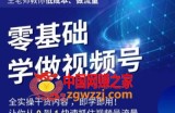 王老师教你低成本、做流量，零基础学做视频号，0-1快速抓住视频号流量