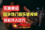 无脑搬运，简单操作音乐短视频，月入过W不是梦【揭秘】