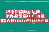 城市周边游新玩法：一条作品引爆80+流量，引流大赚100W的秘诀在这里【揭秘】