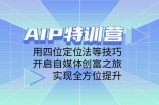 AIP特训营，用四位定位法等技巧，开启自媒体创富之旅，实现全方位提升