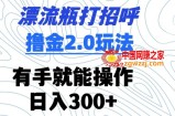 漂流瓶打招呼撸金2.0玩法，有手就能做，日入300+【揭秘】