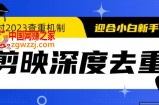 2023年6月最新电脑版剪映深度去重方法，针对最新查重机制的剪辑去重
