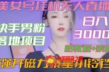 快手男粉落地项目，美女号挂机无人直播，强开磁力聚星小铃铛，日入3000+【附教程和美女素材】【揭秘】