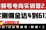 外面收费1900×视频号电商实训营2.0：实测佣金达4到61万（教程+工具）