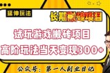 三端试玩游戏搬砖项目高阶玩法，当天变现300+，超详细课程超值干货教学【揭秘】
