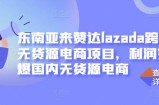 东南亚来赞达lazada跨境无货源电商项目，利润完爆国内无货源电商