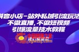 抖音小店-站外私域引流玩法：不做直播，不做短视频，引爆流量技术教程