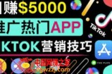 无需露脸无需录音无需投资：轻松上传短视频，利用TIKTOK赚钱，最高日入5000美元