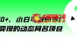 日入200+，小白可做的零门槛无脑变现的动态网名项目