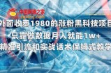 外面收费1980的涨粉黑科技项目，只靠做数据月入就能1w+【揭秘】