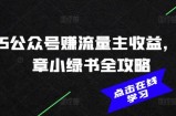 2025公众号赚流量主收益，AI文章小绿书全攻略