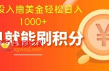 （7953期）零资金投入撸美元| 多帐户大批量养号轻轻松松日入1000  | 放置挂机涨分新手也可以直接上手