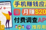 使用手机完成在线调查，推荐新用户，任务简单，适合业余赚钱，月赚200美元