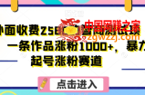 外面收费2580的智商测试项目，一条作品涨粉1000+，暴力起号涨粉赛道【揭秘】