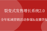 裂变式发售增长系统2.0，全年私域营销活动参谋&amp;amp;直播答疑