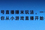 蝴蝶号直播赚米玩法，一个视频带你从小游戏直播开始搞钱