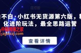 绅白不白·小红书无货源第六版，精细化进阶玩法，最全思路运营