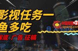 影视任务一鱼多吃玩法，无脑操作日入3位数