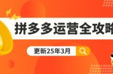 拼多多运营全攻略：从0到日销千单,爆款内功+付费推广+黑科技(更新25年3月