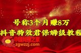 号称3个月赚8万的抖音特效君保姆级教程，操作相对简单，新手一个月搞5000左右
