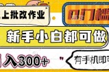 线上批改作业 0门槛 新手小白都可做 日入300+ 有手机即可