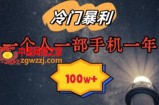 暴利冷门赛道，一单268，一个人一部手机一年100w【揭秘】