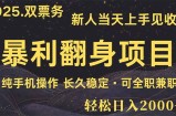 日入2000+  娱乐信息差项目  最佳入手时期   新人当天上手见收益