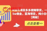 纯搬运项目多多视频带货，一个月搞了5w佣金，蓝海项目，纯小白也能操作【揭秘】
