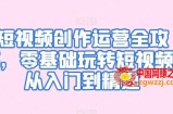 短视频创作运营全攻略，零基础玩转短视频·从入门到精通