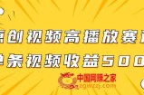 （7839期）原创视频高播放赛道掘金项目玩法，播放量越高收益越高，单条视频收益500+