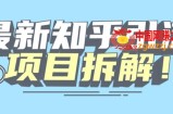 项目拆解知乎引流创业粉各种粉机器模拟人工操作可以无限多开【揭秘】