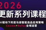 跨境亚马逊FBA系统课程，AI驱动下的亚马逊智能选品应用策略Cosmo+Rufus全域运营(更新26年3月)