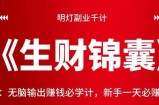明灯副业千计—《生财锦囊》第37计：无脑输出赚钱必学计，新手一天必赚500块！【视频课程】