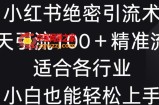 小红书绝密引流术，一天引流100+精准流量，适合各个行业，小白也能轻松上手【揭秘】