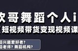 抖音舞蹈账号运营与变现实战课，舞蹈个人ip短视频带货变现