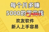 欢友软件，新人上手容易，每个月多赚5000的零花钱【揭秘】