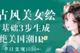 AI古风美女绘：零基础3步生成绝美国潮IP，单日变现1k+