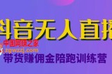 抖音无人直播带货赚佣金陪跑训练营，从0开始看完就能实操，日赚5000元（价值6980元）