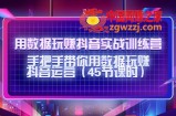 用数据玩赚抖音实战训练营：手把手带你用数据玩赚抖音运营