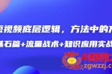 短视频底层逻辑，方法中的方法：基石篇+流量战术+知识应用实战（价值389元）