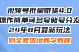 （12093期）24年8月最新玩法视频号批量带货4.0，操作简单可多号账号分发，附全套落&amp;#8230;